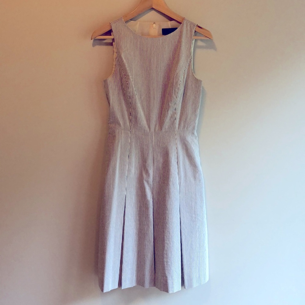 J. Crew 2 Tall pinstripe fully lined sleeveless dress size 2T